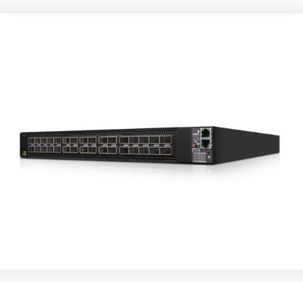 Advanced Mellanox MSN3700-CS2F MSN3700-CS2FC 100GbE 1U สเปคตรัม Onyx Cumulus 32 QSFP28