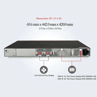สายพานอีเทอร์เน็ต 48*10/100/1000BASE-T และสายพาน SFP 4*10GE PoE สวิตช์ ด้วยฟังก์ชัน LACP