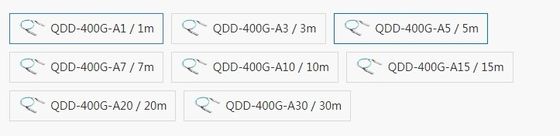 สายไฟฟ้าออปติกแอคทีฟ QDD-400G-A10 ที่เข้ากันได้กับ Mellanox เพื่อส่งข้อมูลความเร็ว