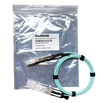 QSFP56 5m สายไฟเบอร์ทํางานสําหรับ Mellanox MFS1S00-H003E MFS1S00-H050E