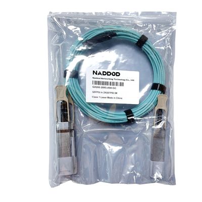 QSFP56 5m สายไฟเบอร์ทํางานสําหรับ Mellanox MFS1S00-H003E MFS1S00-H050E