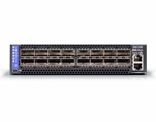 SN2100 เครื่องสวิทช์ 100 GbE 16x 100 GbE QSFP28 ความเร็วเครือข่ายสําหรับธุรกิจขนาดใหญ่