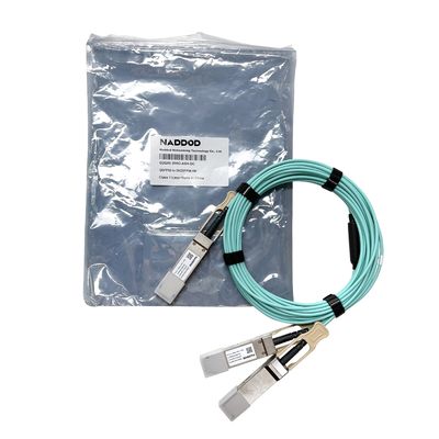 15m 200Gb/S 400Gb/S QSFP-DD IB HDR สายไฟฟ้าออฟติกแอคทีฟ