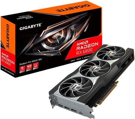 การ์ด GPU 256 บิต GDDR6 RX 6800 XT 2NS การ์ดวีดีโอเกม