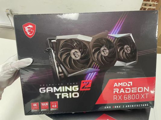 การ์ด GPU 256 บิต GDDR6 RX 6800 XT 2NS การ์ดวีดีโอเกม