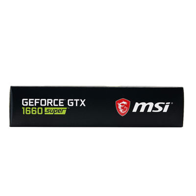แอมดี ชิปเซ็ต MSI 1660 ซุปเปอร์ GPU การ์ด 6GB การ์ดกราฟิก วิดีโอ 192 บิต