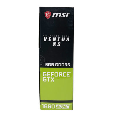 แอมดี ชิปเซ็ต MSI 1660 ซุปเปอร์ GPU การ์ด 6GB การ์ดกราฟิก วิดีโอ 192 บิต