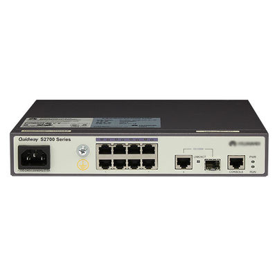 S2700-9TP-SI-AC 8 Port อีเทอร์เน็ต 10/100 เครือข่ายสวิทช์ ความจุในการสวิทช์ 32 Gbit/s