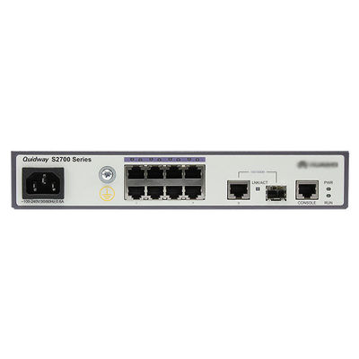 S2700-9TP-SI-AC 8 Port อีเทอร์เน็ต 10/100 เครือข่ายสวิทช์ ความจุในการสวิทช์ 32 Gbit/s