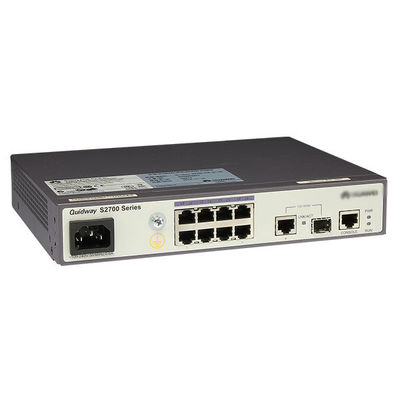 S2700-9TP-SI-AC 8 Port อีเทอร์เน็ต 10/100 เครือข่ายสวิทช์ ความจุในการสวิทช์ 32 Gbit/s