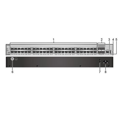 176Gbps/432Gbps POE เครือข่าย สวิตช์ S5735-L48P4X-A1 พร้อม IP Routing